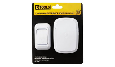 campainha eletronica sem fio plug in 19818 dtools 4