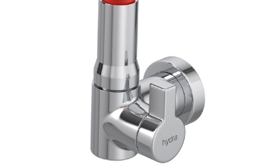 design sem torneira cozinha parede hydramotion vermelha hydra 2