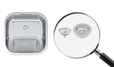 tanque tramontina encaixe aco inox brilhante 40x40 94403407 instalado valvula