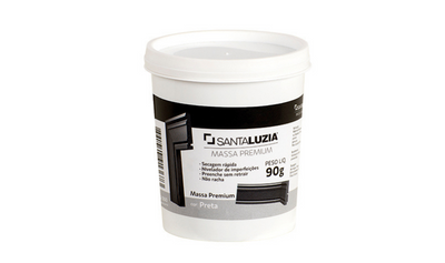 massa para acabamento flex preta pote 90g capa