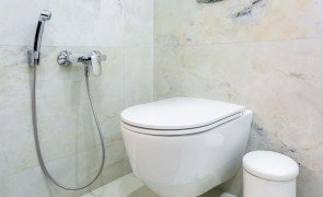 ducha higiênica ao lado do vaso sanitário
