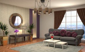 sala com vários objetos de decoração