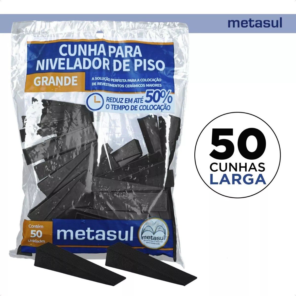 cunha para nivelador de piso metasul 50pc