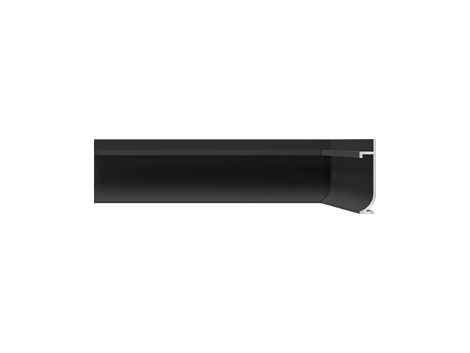 rodape de aluminio inverso curvo preto santa luzia