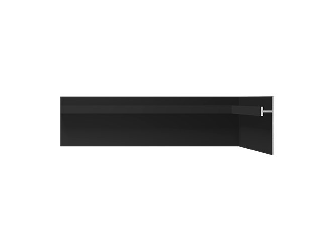 rodape inverso de aluminio preto santa luzia