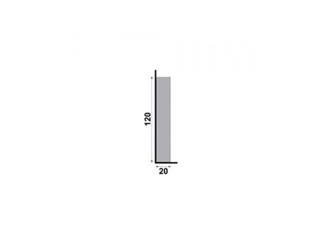 socalo de poliestireno 178 cinza titanium com 120mm de altura santa luzia232323