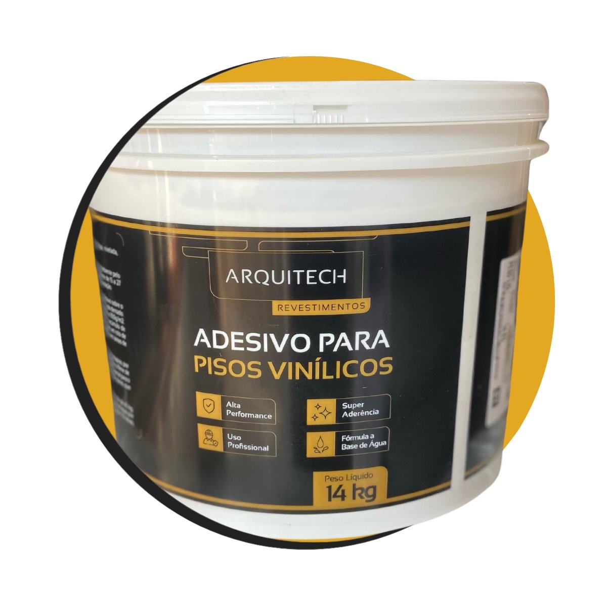 Detalhe da aplicação do adesivo vinílico