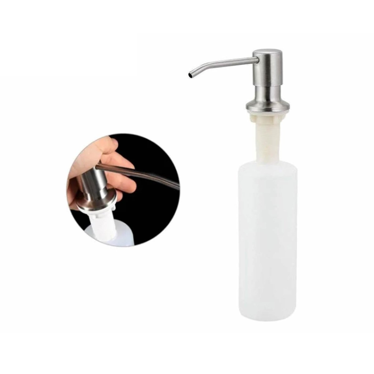 310507001 dosador de sabao de embutir doha 350ml aco escovado 3