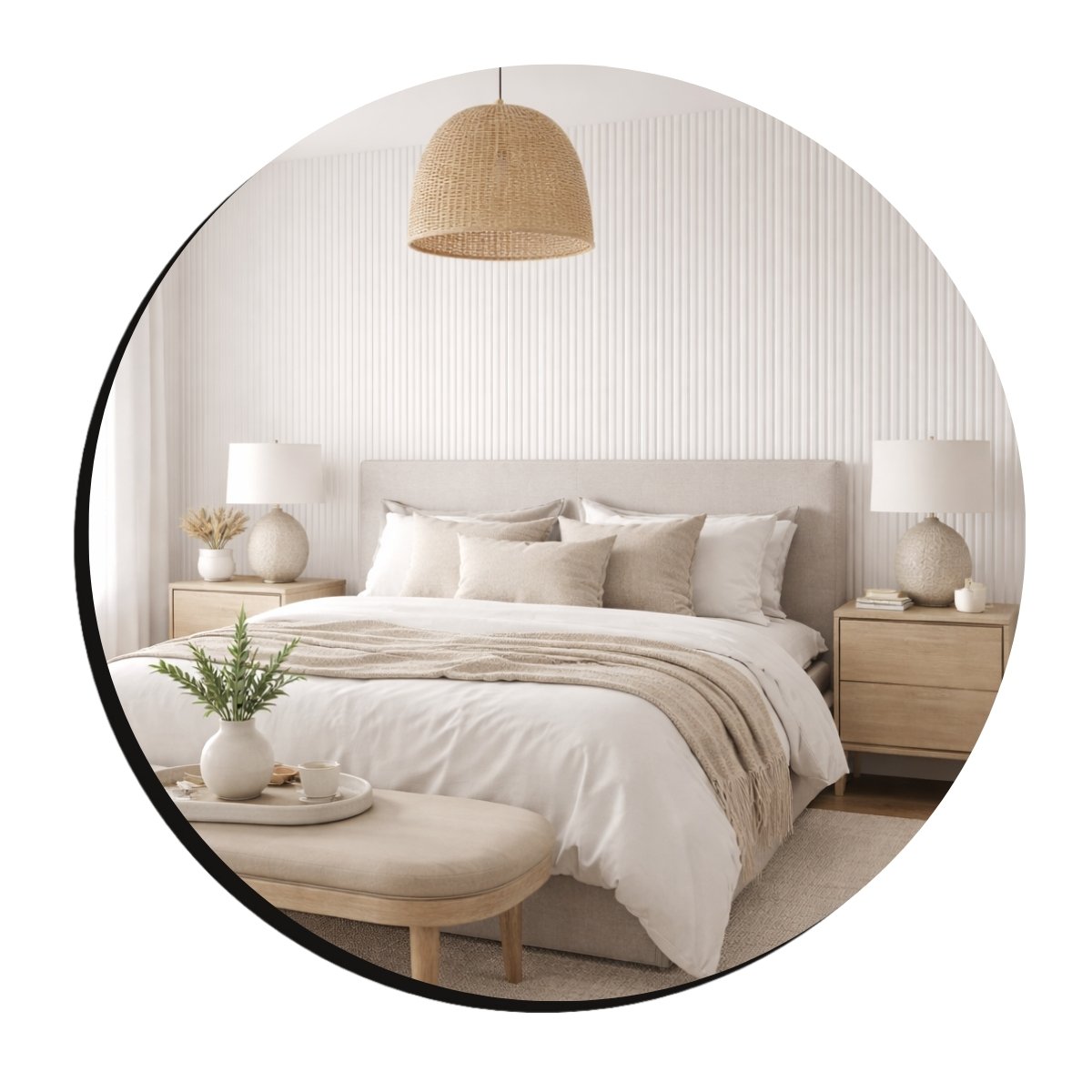 Painel decorativo com meia-curva